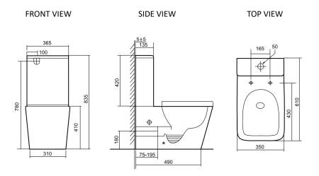 Унитаз напольный Santiline Торнадо SL-5028MB черный матовый